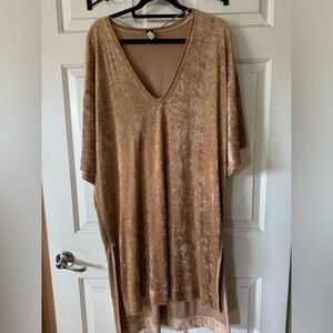 EUC Free People Gold Velvet Dress/Tunic